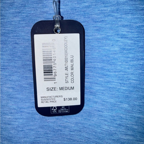 johnnie-O NWT Woodley Ultra-Soft Henley Hoodie in "Maliblu" - Picture 5 of 7